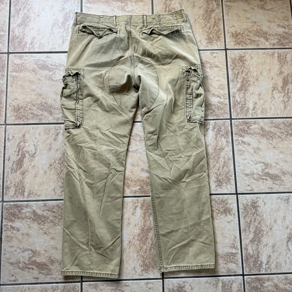 Levis Mens Cargo Pants 36x34 Khaki Olive Drab Cotton‎ Straight Leg